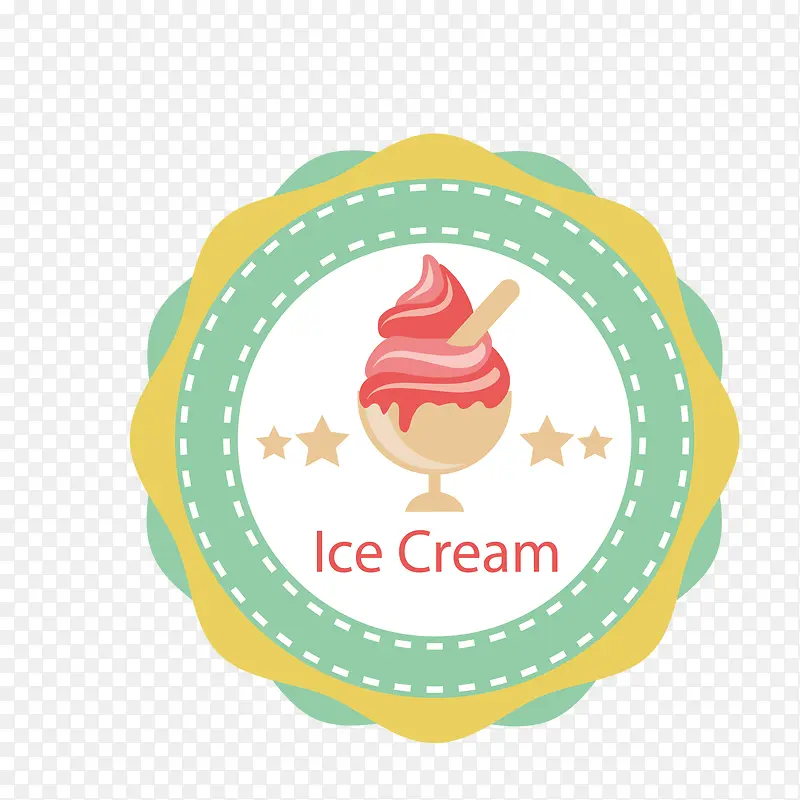 卡通彩色冰淇淋图标