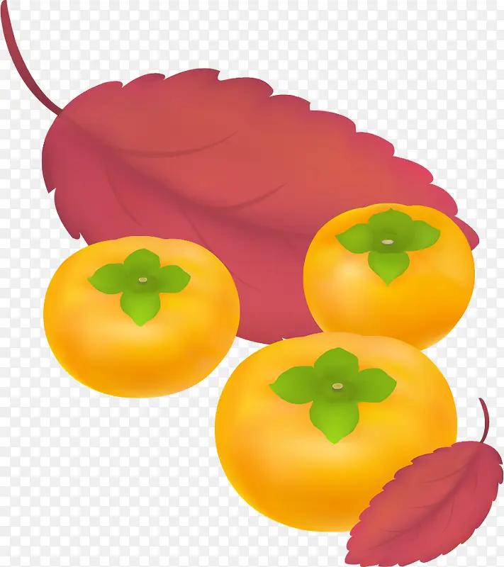 卡通装饰柿子