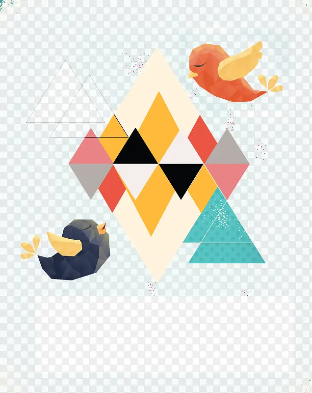 几何三角拼小鸟