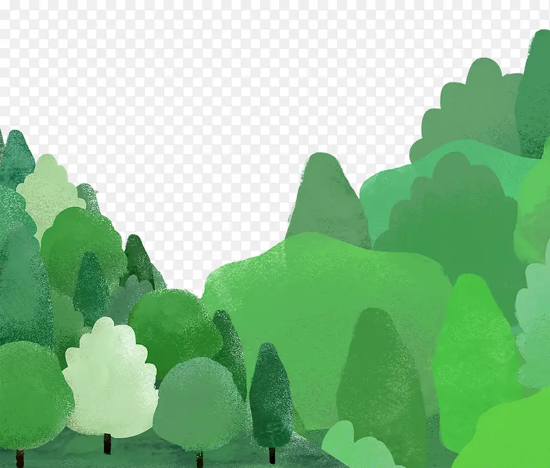 春日风光绿色清新自然风景插图