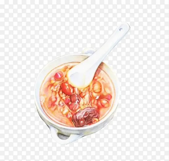 彩铅腊八粥矢量
