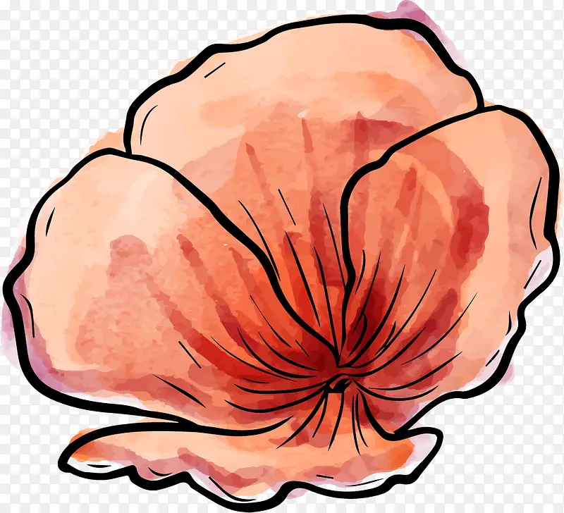 手绘水彩花卉