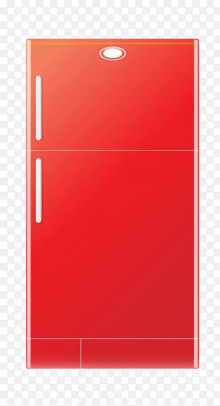 红色的家用电器冰箱
