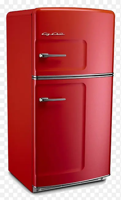 红色冰箱