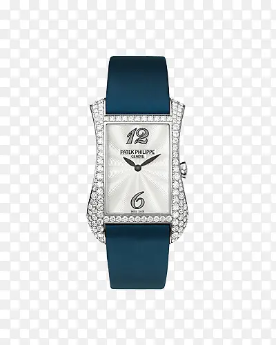 蓝色百达翡丽腕表手表女表