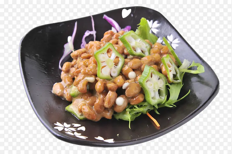 美食秋葵纳豆