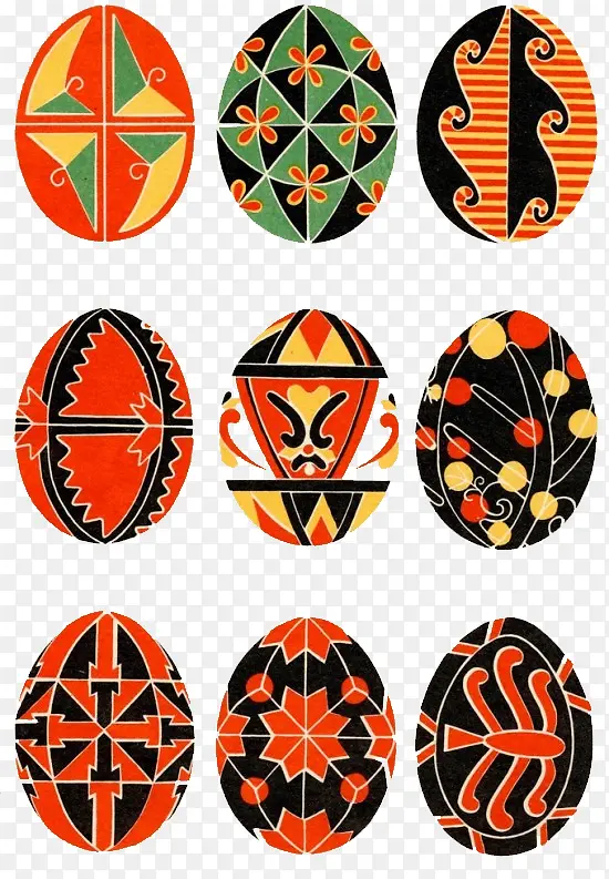 面具型复活节彩蛋插画设计