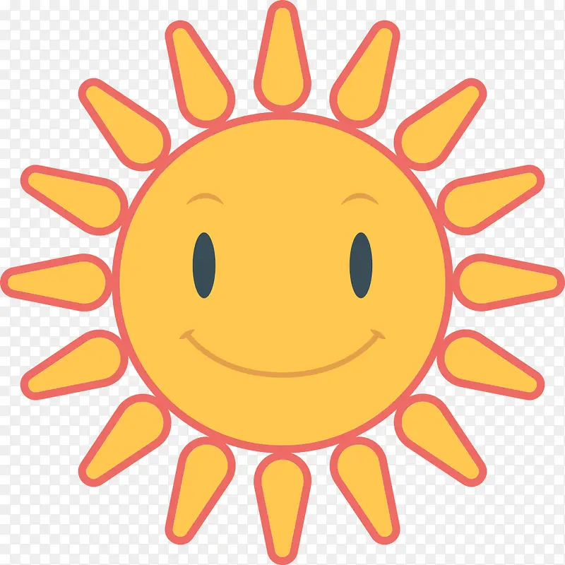 夏天消暑海水沙滩太阳矢量素材