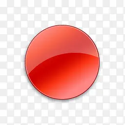 红色水晶风格录音按钮图标