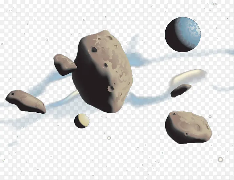 漂浮的太空陨石