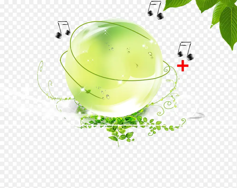 绿色半透明水球