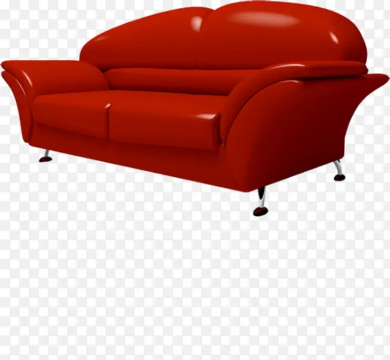红色舒适沙发