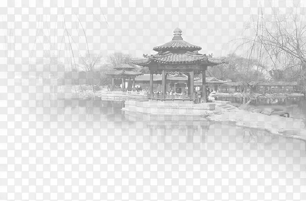 水墨凉亭