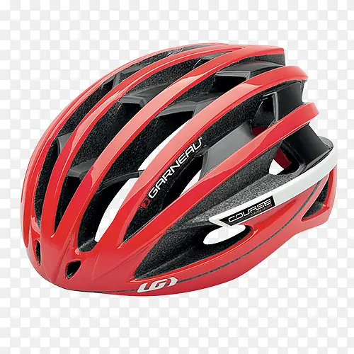 红色质感装饰自行车头盔