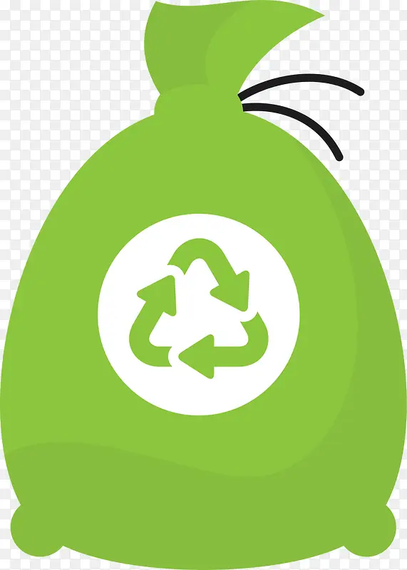 绿色扁平回收垃圾袋