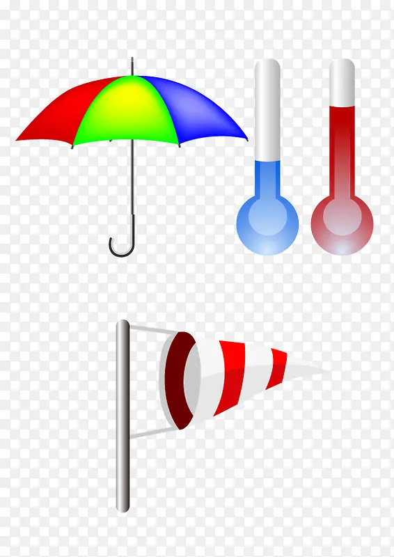 雨伞天气预报风向标