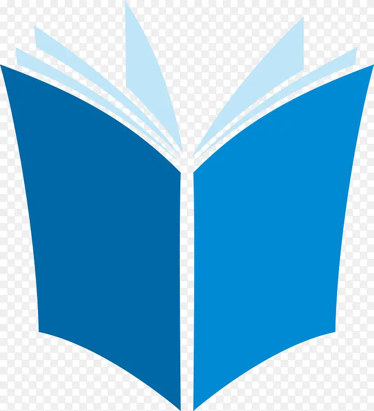 蓝色书籍logo矢量图