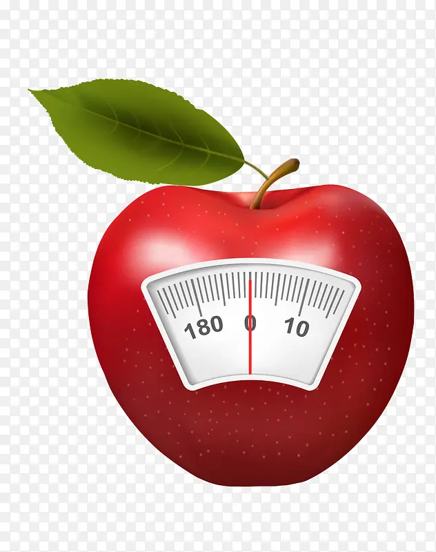 红苹果体重计矢量