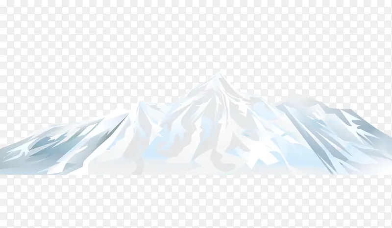 手绘雪山