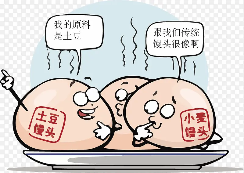 卡通土豆馒头漫画