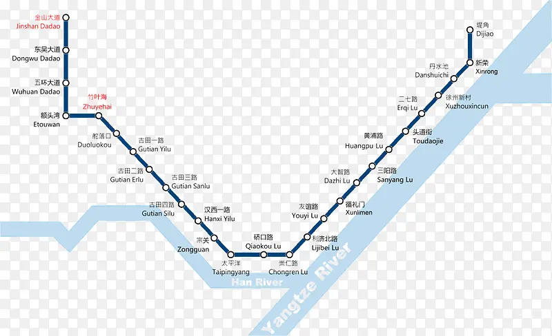 武汉地铁线路图一号线