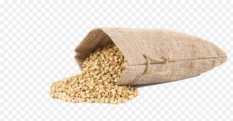 袋子里的苦荞麦粮食