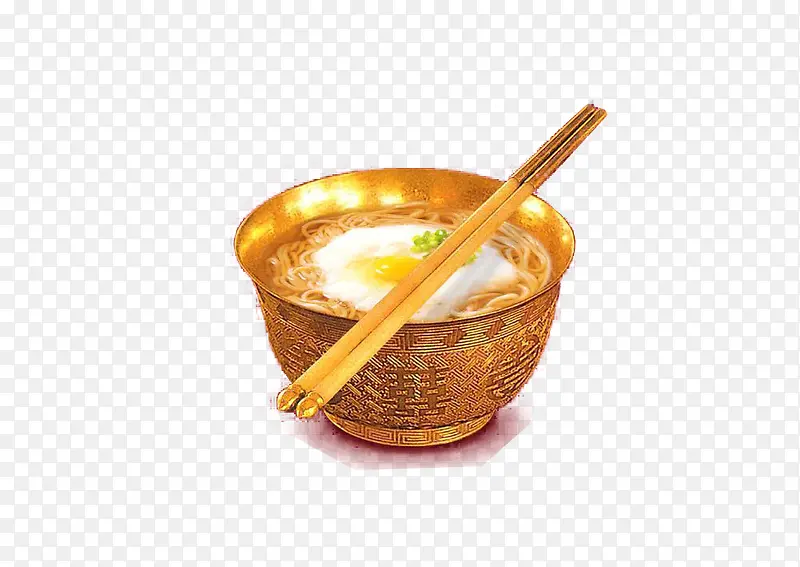 有质感的黄金碗筷