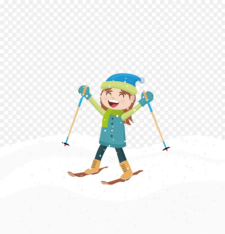 冬日开心滑雪