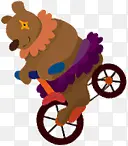 马戏团小熊骑车