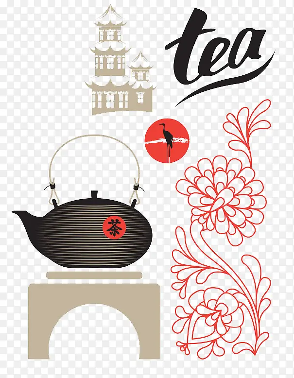 古典中国风文艺装饰广告设计茶道