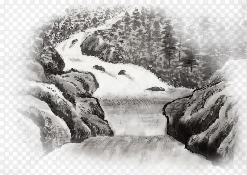 水墨山水画