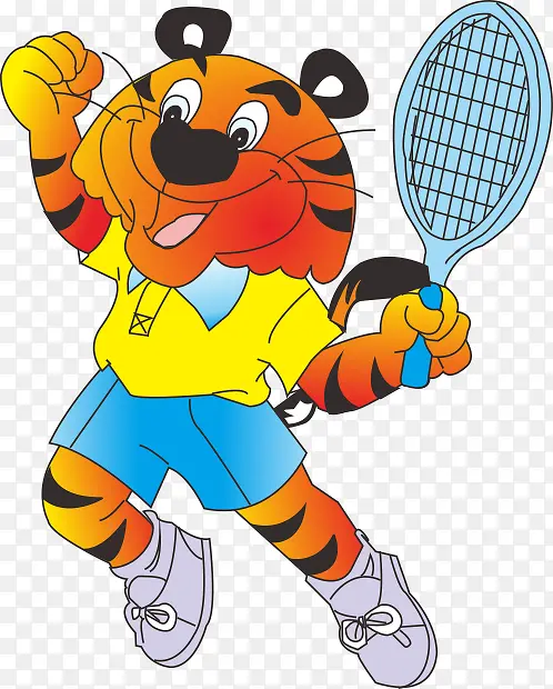 打网球的老虎