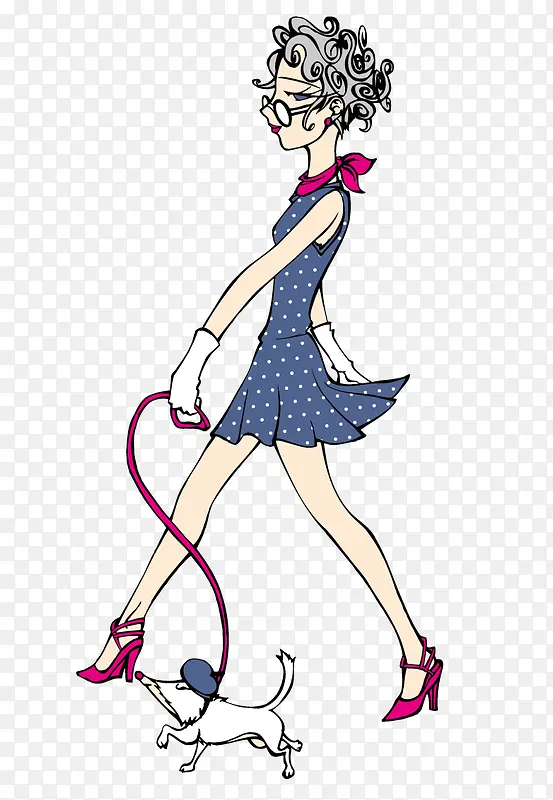 遛狗的女人