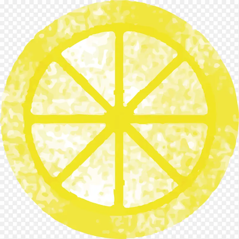 矢量图黄色的柠檬片
