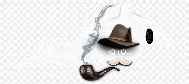 时尚创意可爱简笔画戴帽子绅士抽