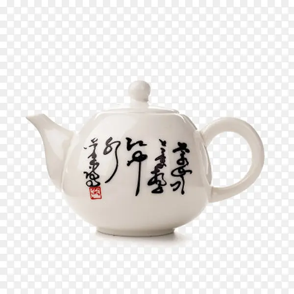 青花白瓷单品茶壶
