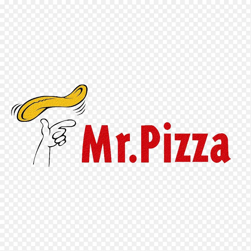 pizza红色艺术字体免费下载