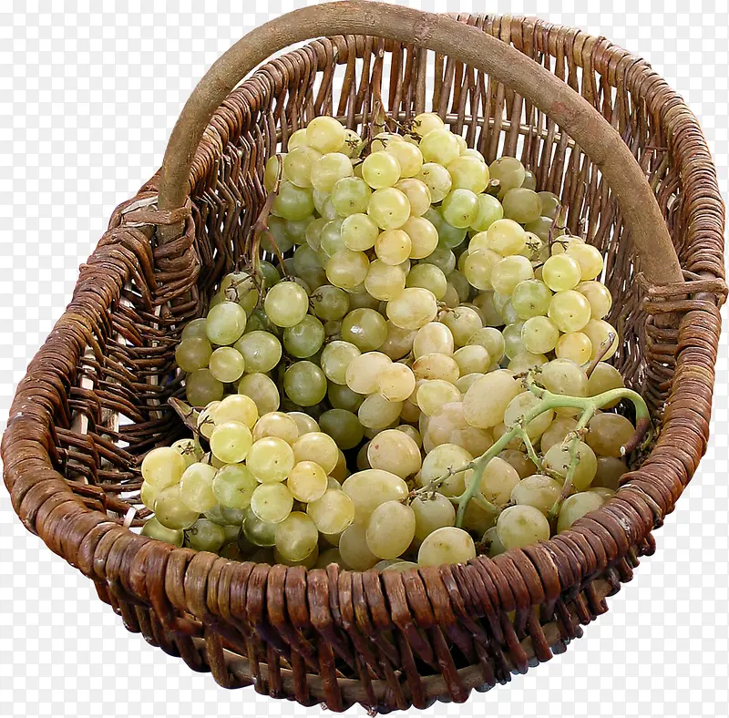 篮子里的白葡萄