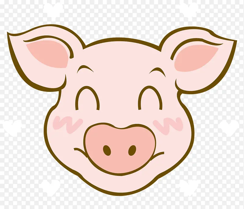 一个粉色小猪头像