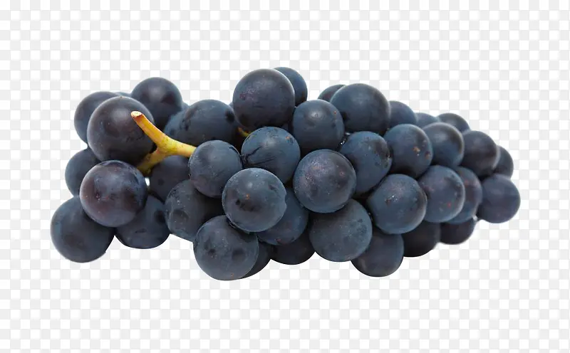 一串黑色新鲜葡萄