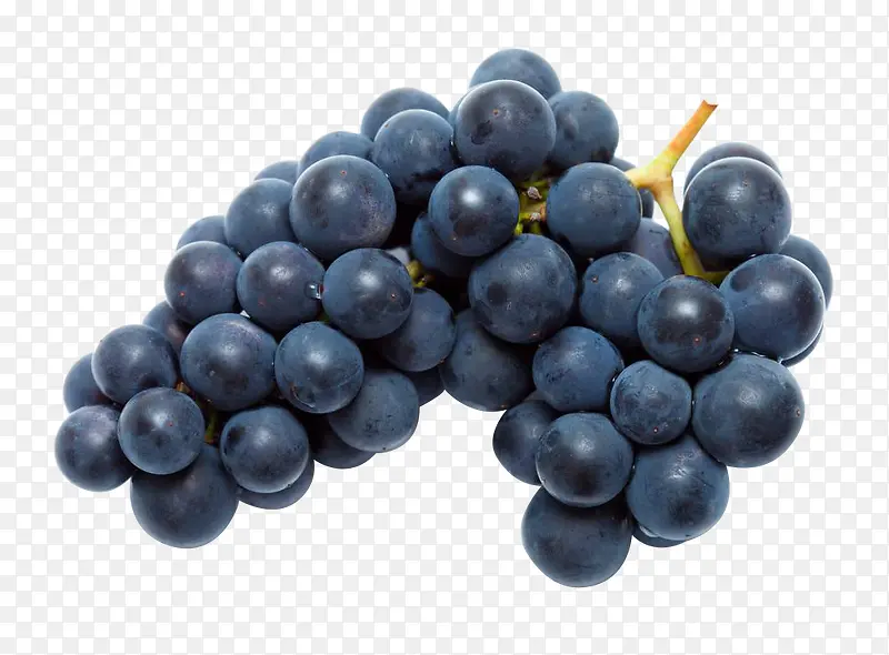 一串新鲜黑色葡萄
