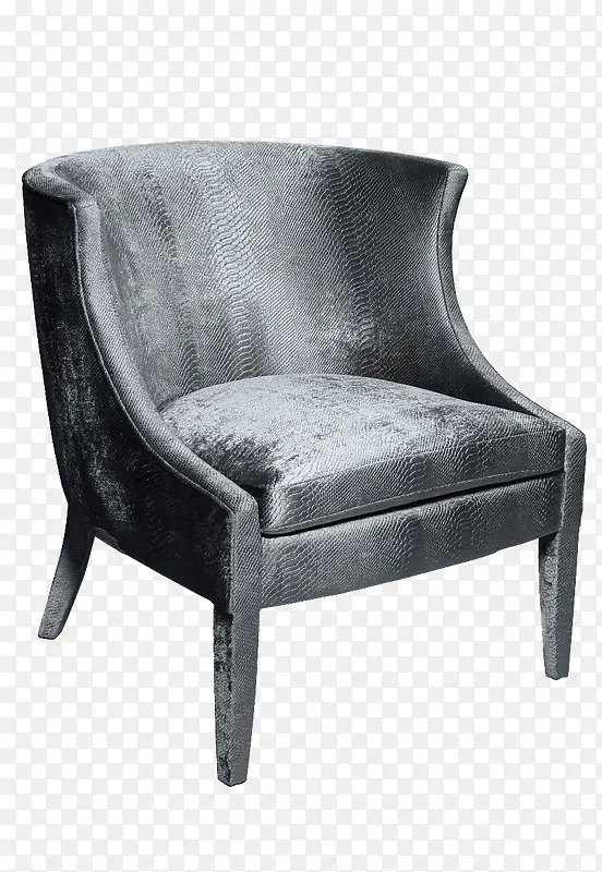 灰色皮革单人沙发