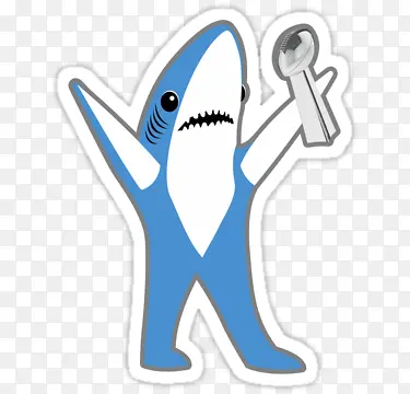 高举双手的鲨鱼