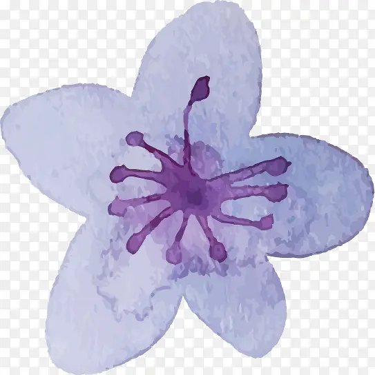 淡紫色水墨花卉图案