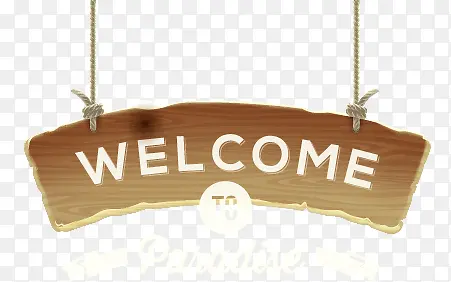 welcome欢迎木牌悬挂卡通PNG图片素材下载_图片编号qbejrgxy-免抠素材网