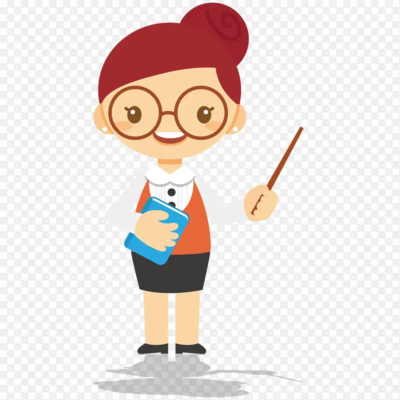 彩色女教师矢量插画PNG图片素材下载_图片编号yklgegbq-免抠素材网