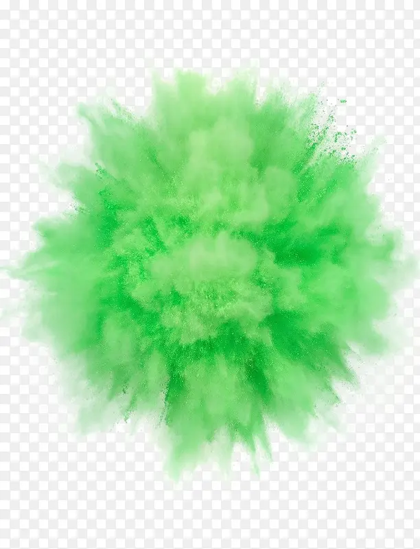 绿色喷溅粉末