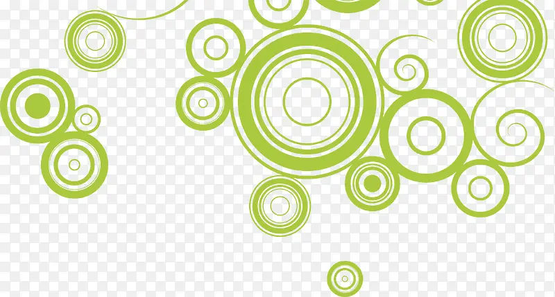 绿色圆圈花纹矢量图