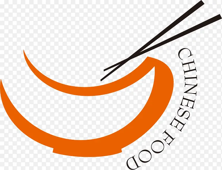 橙色西餐餐饮店图标logo