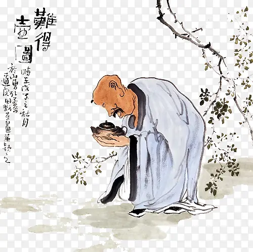 难得壶图人物茶画